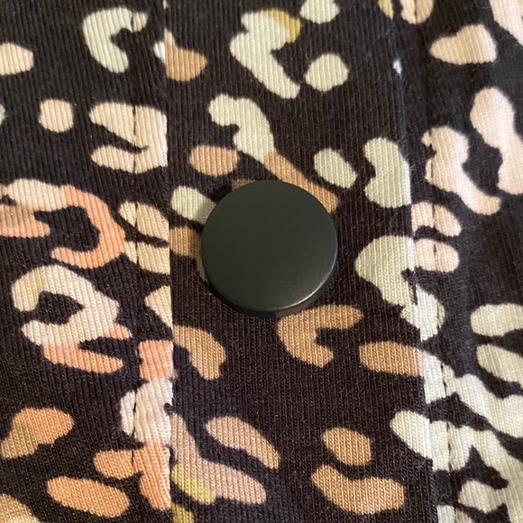 Anthropologie NWT Grey State Chiara Dress Diagonal Animal Print Midi size XS Pet - Picture 11 of 16